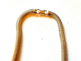 Vintage Forstner Sterling Silver Snake Chain Choker Necklace 15”