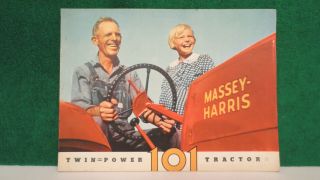 Massey - Harris Tractor Brochure On Twin Power 101 Tractor,  From Canada,  1940 