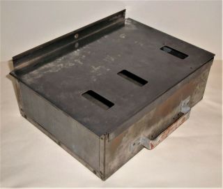 Gottlieb Em Pinball Machine Metal Coin Box W/lid - Replacement