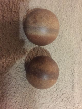 2 Wooden Wooden Skeeballs With General Wear.