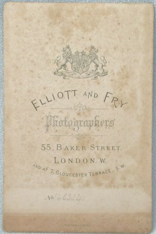 CABINET CARD SOLDIER INFANTRY INDIA ELLIOTT FRY ANTIQUE VICTORIAN PHOTO MILITARY 3