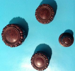 Full Set Of Philco Rosette Knobs From A Model 112 Console 1931 Fit Many Models