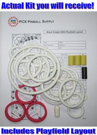 1989 Williams Black Knight 2000 Pinball Rubber Ring Kit