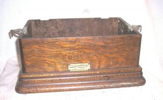 Edison Standard Phonograph Case Bottom With The Ics Tag,  Model D,  E And F