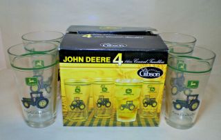 4 John Deere 16oz.  Drinking Glasses/tumblers - Farming - Crops - Tractors - Agriculture