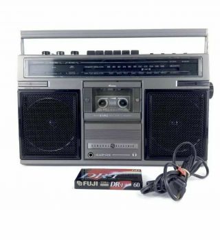 Vintage 80s Ge Boombox Am Fm Stereo Radio Cassette Player Recorder 3 - 5252
