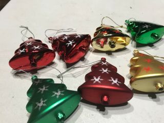 Vintage Disney Mickey Mouse 7 Glass Christmas Tree Ornaments