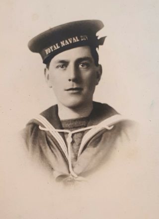WWI,  c1914 B/W Photograph.  2 British Soldier of the (63rd) ROYAL NAVAL DIVISION 2