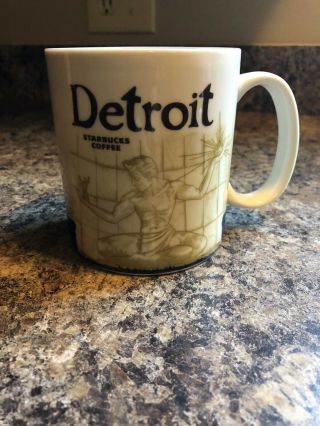 Starbucks 2012 Detroit Global Icon Collector Series 10 Oz Coffee Mug Tea Cup Euc