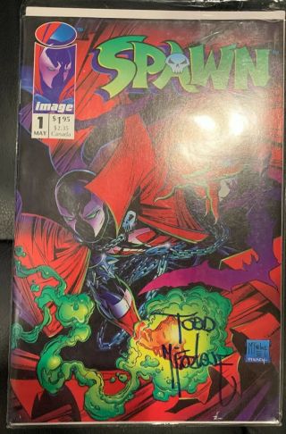 Spawn 1 First Printing Signed By Todd Mcfarlane Image Autographed