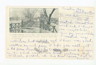 The North Bridge—concord Ma Early Pmc Gem View Co Pub “i Have 1,  000” 1903