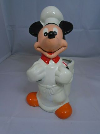 Vintage Disney Chef Mickey Mouse Kitchen Utensil Holder By Hoan Ltd. ,