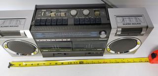Vintage Montgomery Ward Jsa 39505 radio double cassette recorder AM/FM boombox 3