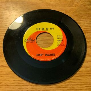 NORTHERN SOUL POPCORN 45 CINDY MALONE IS IT OVER BABY CAPITOL 5629 VG, 2