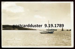 1789 - Cape Breton Ns 1920s Baddeck Bay.  Lighthouse.  Real Photo Postcard By Fad