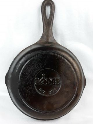 Cast Iron Skillet Lodge Number 3 - 6 Inch Marked Usa 3sk Lasts A Lifetime