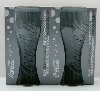 Coca Cola,  Mcdonalds: A Set Of 2 X 360ml Black Glasses,  Limited Edition,  2019.