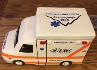 Pocono Ems Conference 20th Anniversary Ambulance Advertising Cookie Jar