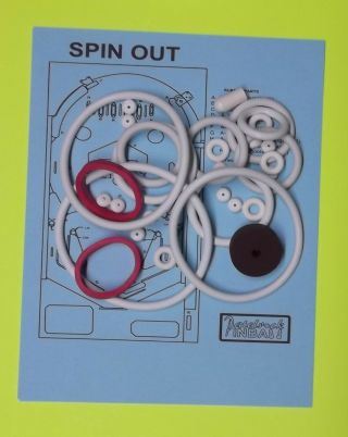 1975 Gottlieb Spin Out Pinball Rubber Ring Kit