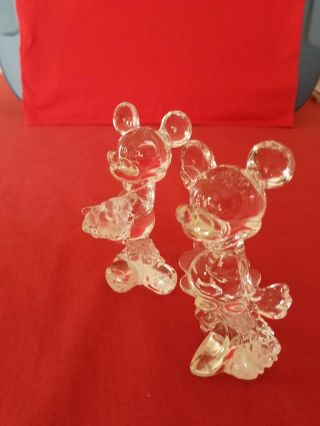 Lenox Crystal Disney Flowers From Mickey,  Minnie Figurines