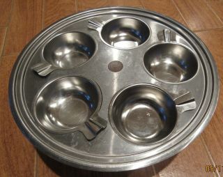 Stainless Steel Egg Poacher Insert W 5 Egg Cups 10 " (will Fit Amway Queen)