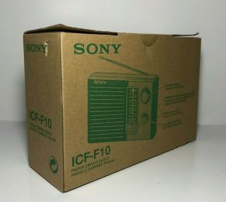Sony ICF - F10 Two 2 Band FM/AM Portable Battery Transistor Radio - 2