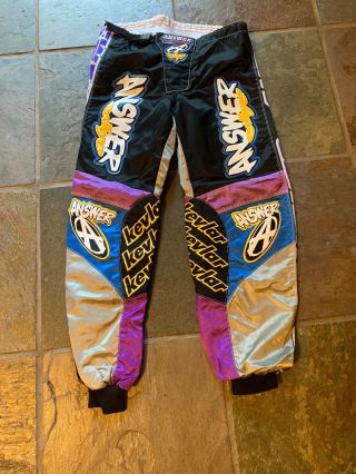 Vintage Answer Racing Motocross Bmx Pants