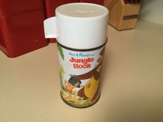 Vintage 1966 Walt Disney Jungle Book Thermos W Stopper & Cup