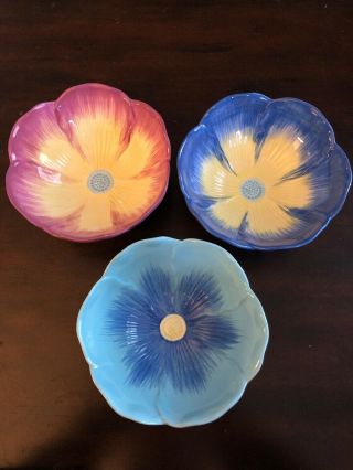 Avon Flower Dish Set Of 3