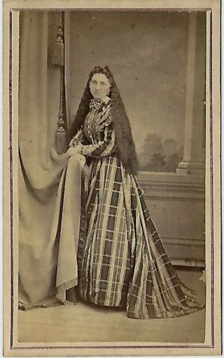 Studio Image Of Woman By C.  M.  Van Orsdell,  Wilmington,  North Carolina,  1860s