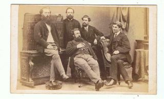 Cdv Of A Group Of Gentlemen By Hugh Paton,  Campbeltown,  Scotland