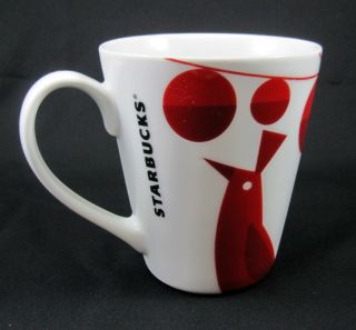 Starbucks Coffee Company Red Bird Ceramic Mug Cup Holiday Ornaments 2012