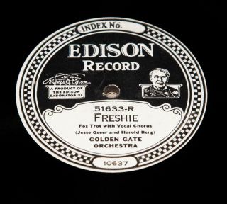 Edison 51633 Golden Gate Orchestra Irwin Abrams O,  Freshie / The Co - Ed 1