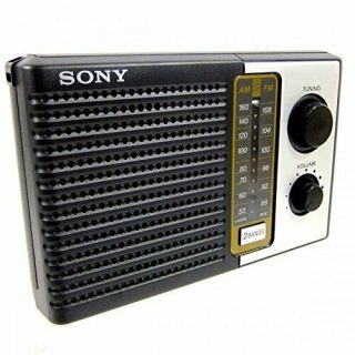 Sony Icf - F10 Two 2 Band Fm/am Portable Battery Transistor Radio - Open Box