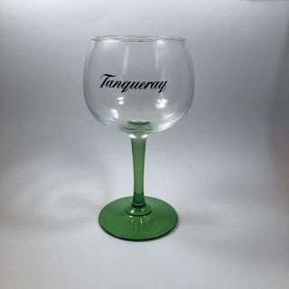 Tanqueray Balloon Glass Green Stem Goblet Man Cave Wine Bar Liquor Party Gift