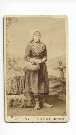 Sanitas Of Clermont - Ferrand; Portrait Of Young Lady In Local Costume?
