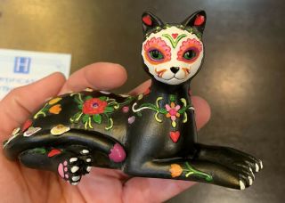 - Purr - Cious Bliss Sugar Skull Cat Figurine By Blake Jensen With