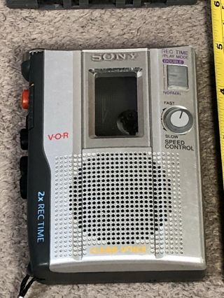Sony Tcm - 200dv Cassette Recorder Clear Voice Vor Dictation Speaker Vtg