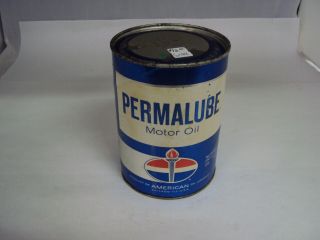 Vintage Advertising Permalube One Quart Oil Can Full S - 088
