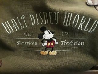 Walt Disney World Embroidered Canvas Tote Bag Mickey Mouse Authentic Exceptional 2
