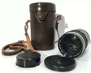 Vtg [excellent,  ] Canon - Canomatic Lens R 135mm F/2.  5 W/case For Canonflex