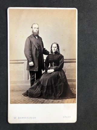 Victorian Carte De Visite Cdv: Couple: Barraclough: Otley