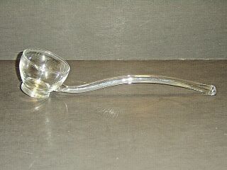 13 " Flat Bottom Clear Glass Punch Bowl Ladle W/ Pour Spout