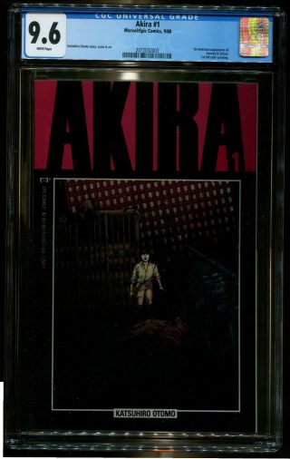 Akira 1 Cgc 9.  6 White Pages 1st American App Of Kaneda & Tetsuo 1st Full Print