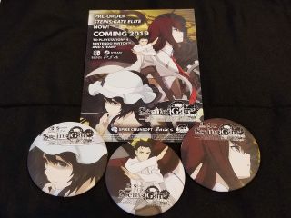 Anime Expo Ax 2018 - Steins;gate Elite Promo Pins - Anime Spike - Ps4 & Switch