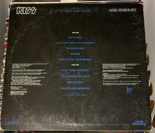 KISS Ace Frehley Solo LP Casablanca NBLP 7121 Record 2