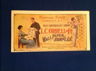 Vintage Ink Blotter - Wall Paper Samples For 1902 Advertising - Lafargeville,  Ny