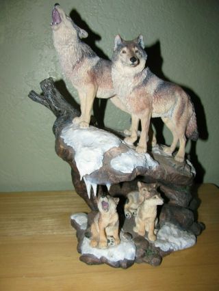 Danbury Wilderness Call Nick Bibby Figurine Spirit Of The Wolf Statue