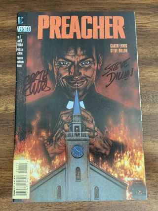 Preacher 1: Key Issue: Signed By Garth Ennis & Steve Dillon,  1st Jesse Custer