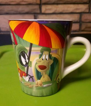 Marvin The Martian Dog Looney Tunes Six Flags Coffee Mug Cup 2000 Cafe Six Flags